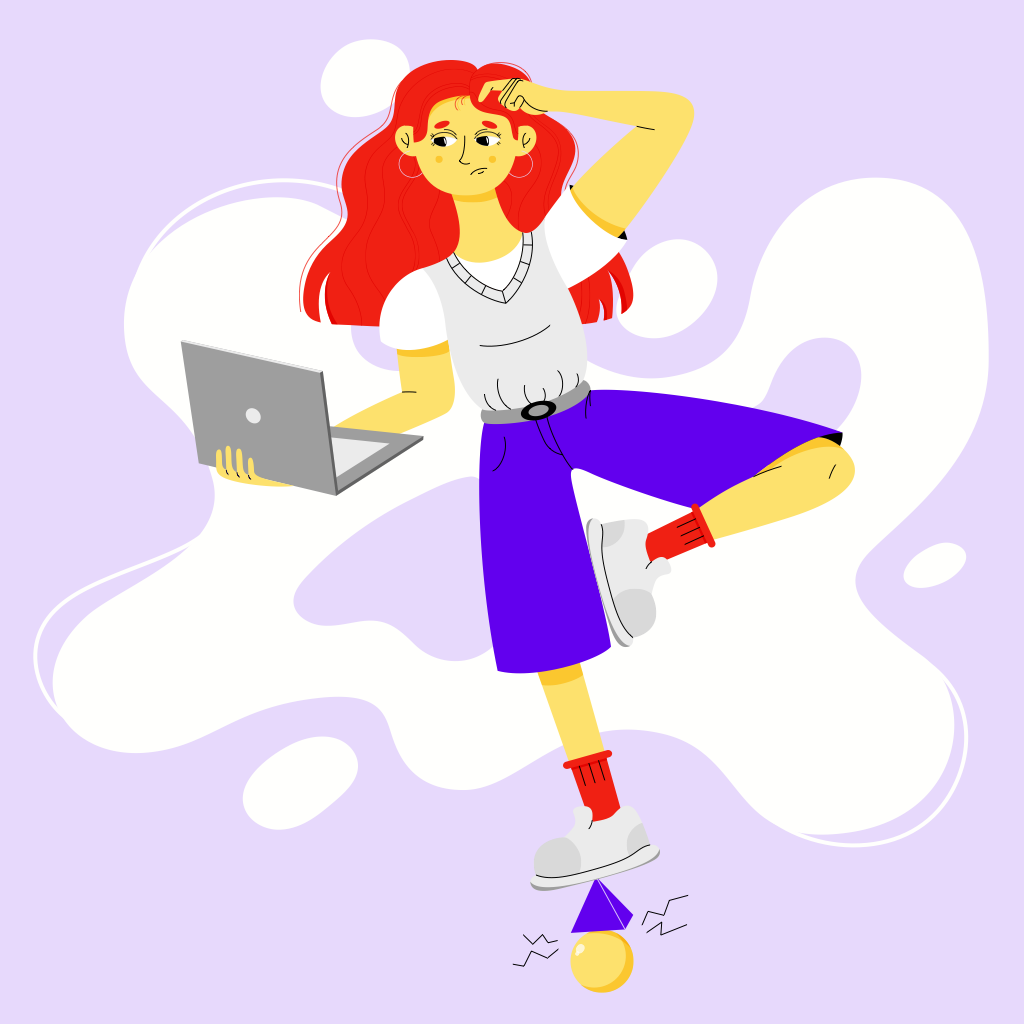Startup founder illustration for FemaleSwitch AI tools