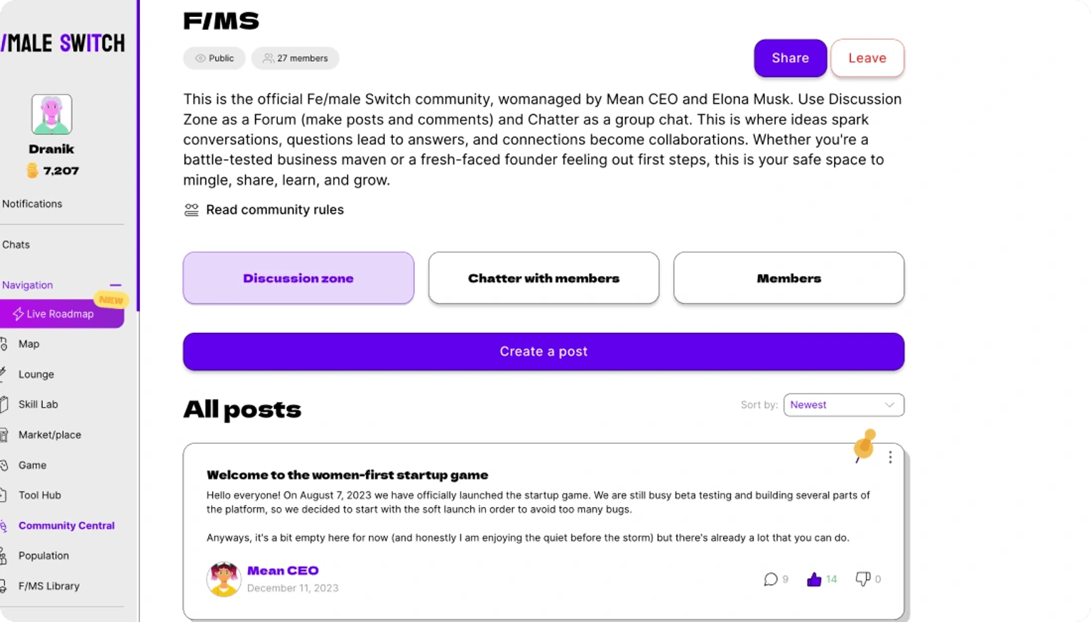 Women-First Startup Game 18 Chat ’n’ Chill at Community Central!