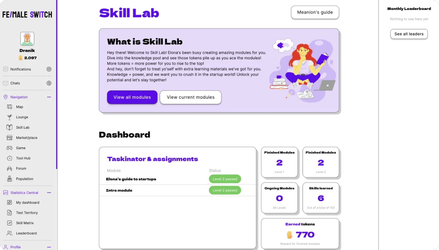 Women-First Startup Game 14 Start with the Skill Lab